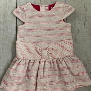 Janie and Jack pink and silver tweed dress